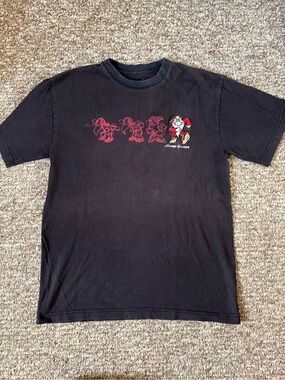 Vintage style Disney Grumpy Christmas embroidered Cotton T-Shirt